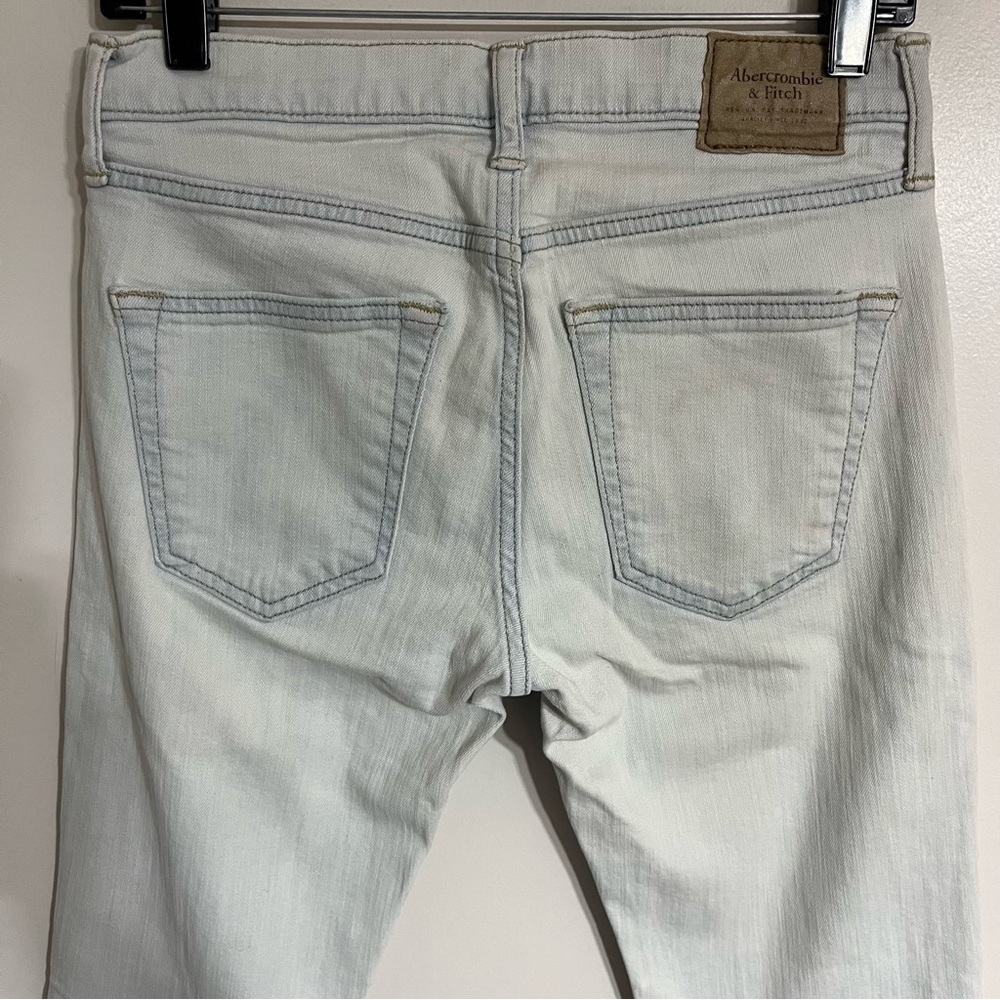 Women's Abercrombie & Fitch‎ Super Skinny Size 28 X 30 White Denim Jeans - Picture 12 of 13